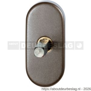 GPF Bouwbeslag Anastasius GPF1130.A3.0040 draaikiepmechanisme ovaal 65x30x12 mm met stift binnenzijde 40 mm Mocca blend - R21011429 - afbeelding 1