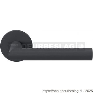 GPF Bouwbeslag Entree GPF115VRAS L-haaks model 19 mm deurkruk op rozet 53x6 mm antraciet - R21009209 - afbeelding 1