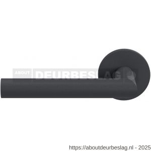 GPF Bouwbeslag Entree GPF115VRASL L-haaks model 19 mm deurkruk gatdeel op rozet 53x6 mm linkswijzend antraciet - R21010018 - afbeelding 1