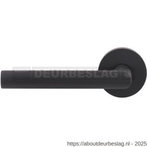 GPF Bouwbeslag Entree GPF115VRASR L-haaks model 19 mm deurkruk gatdeel op rozet 53x6 mm rechtswijzend antraciet - R21010019 - afbeelding 1