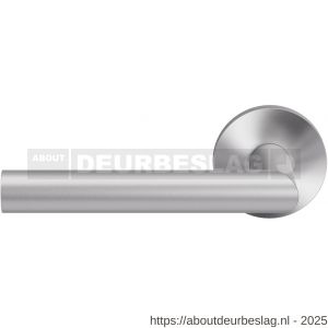 GPF Bouwbeslag Entree GPF115VRL L-haaks model 19 mm deurkruk gatdeel op rozet 53x6 mm linkswijzend RVS geborsteld - R21010020 - afbeelding 1