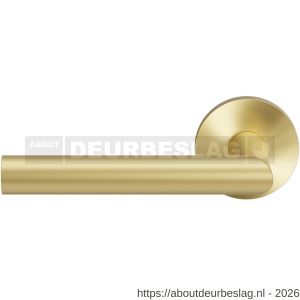 GPF Bouwbeslag Entree GPF115VRP4L L-haaks model 19 mm deurkruk gatdeel op rozet 53x6 mm linkswijzend PVD mat messing - R21010024 - afbeelding 1