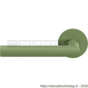 GPF Bouwbeslag Urban Jungle GPF115VRU3L L-haaks model 19 mm deurkruk gatdeel op rozet 53x6 mm linkswijzend Leaf - R21008803 - afbeelding 1