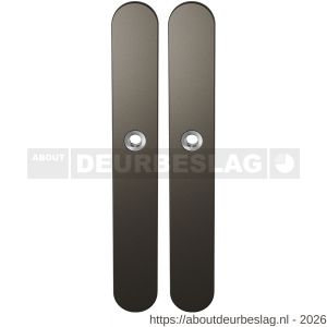 GPF Bouwbeslag Anastasius GPF1170.A1 blind langschild afgerond enkelverend 282x40x8,5 mm blind Dark blend - R21012556 - afbeelding 1