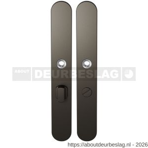 GPF Bouwbeslag Anastasius GPF1170.A1 WC57/5 groot langschild afgerond enkelverend 282x40x8,5 mm WC57/5 grote deurknop Dark blend - R21012569 - afbeelding 1