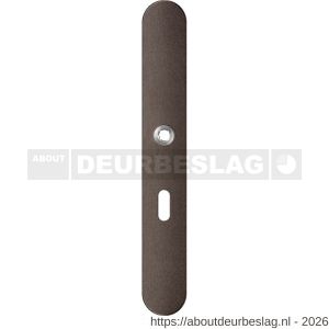 GPF Bouwbeslag Anastasius GPF1170.A1L BB56 langschild gatdeel afgerond 282x40x8,5 mm BB56 linkswijzend Dark blend - R21012561 - afbeelding 1