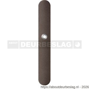 GPF Bouwbeslag Anastasius GPF1170.A1L blind langschild gatdeel afgerond 282x40x8,5 mm blind linkswijzend Dark blend - R21012560 - afbeelding 1