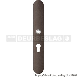 GPF Bouwbeslag Anastasius GPF1170.A1L PC55 langschild gatdeel afgerond 282x40x8,5 mm PC55 linkswijzend Dark blend - R21012562 - afbeelding 1