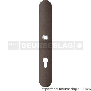 GPF Bouwbeslag Anastasius GPF1170.A1R PC72 langschild gatdeel afgerond 282x40x8,5 mm PC72 rechtsdraaiend Dark blend - R21012567 - afbeelding 1