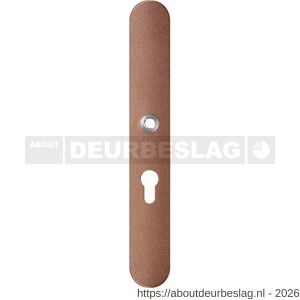 GPF Bouwbeslag Anastasius GPF1170.A2L PC55 langschild gatdeel afgerond 282x40x8,5 mm PC55 linkswijzend Bronze blend - R21012578 - afbeelding 1
