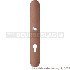 GPF Bouwbeslag Anastasius GPF1170.A2L PC72 langschild gatdeel afgerond 282x40x8,5 mm PC72 linkswijzend Bronze blend - R21012579 - afbeelding 1