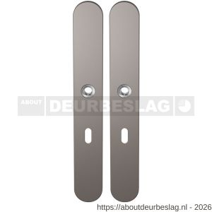 GPF Bouwbeslag Anastasius GPF1170.A3 BB56 langschild afgerond enkelverend 282x40x8,5 mm BB56 Mocca blend - R21012589 - afbeelding 1