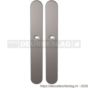 GPF Bouwbeslag Anastasius GPF1170.A3 blind langschild afgerond enkelverend 282x40x8,5 mm blind Mocca blend - R21012588 - afbeelding 1