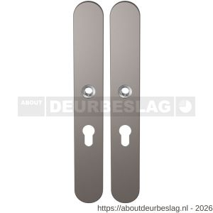 GPF Bouwbeslag Anastasius GPF1170.A3 PC55 langschild afgerond enkelverend 282x40x8,5 mm PC55 Mocca blend - R21012590 - afbeelding 1