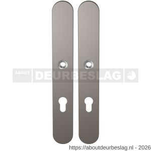 GPF Bouwbeslag Anastasius GPF1170.A3 PC72 langschild afgerond enkelverend 282x40x8,5 mm PC72 Mocca blend - R21012591 - afbeelding 1