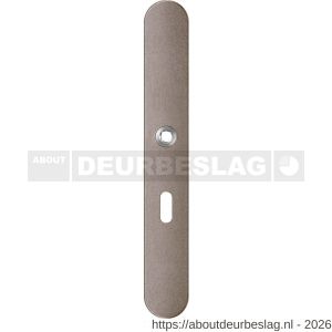GPF Bouwbeslag Anastasius GPF1170.A3R BB56 langschild gatdeel afgerond 282x40x8,5 mm BB56 rechtsdraaiend Mocca blend - R21012597 - afbeelding 1