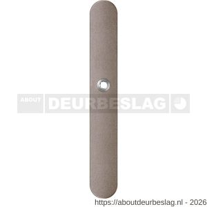 GPF Bouwbeslag Anastasius GPF1170.A3R blind langschild gatdeel afgerond 282x40x8,5 mm blind rechtsdraaiend Mocca blend - R21012596 - afbeelding 1