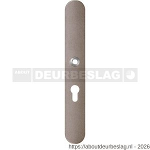 GPF Bouwbeslag Anastasius GPF1170.A3R PC55 langschild gatdeel afgerond 282x40x8,5 mm PC55 rechtsdraaiend Mocca blend - R21012598 - afbeelding 1