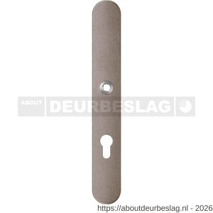 GPF Bouwbeslag Anastasius GPF1170.A3R PC72 langschild gatdeel afgerond 282x40x8,5 mm PC72 rechtsdraaiend Mocca blend - R21012599 - afbeelding 1