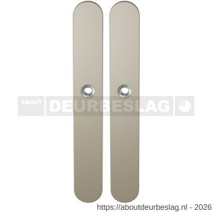 GPF Bouwbeslag Anastasius GPF1170.A4 blind langschild afgerond enkelverend 282x40x8,5 mm blind Champagne blend - R21012604 - afbeelding 1