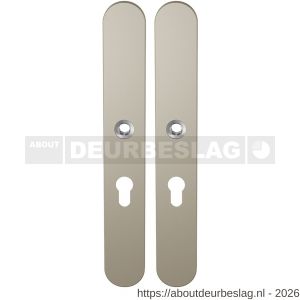 GPF Bouwbeslag Anastasius GPF1170.A4 PC55 langschild afgerond enkelverend 282x40x8,5 mm PC55 Champagne blend - R21012606 - afbeelding 1