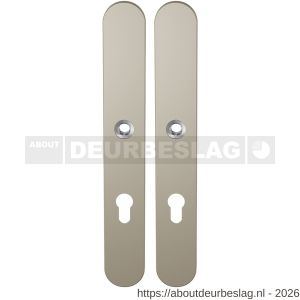 GPF Bouwbeslag Anastasius GPF1170.A4 PC72 langschild afgerond enkelverend 282x40x8,5 mm PC72 Champagne blend - R21012607 - afbeelding 1