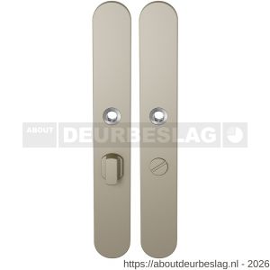 GPF Bouwbeslag Anastasius GPF1170.A4 WC57/5 groot langschild afgerond enkelverend 282x40x8,5 mm WC57/5 grote deurknop Champagne blend - R21012617 - afbeelding 1