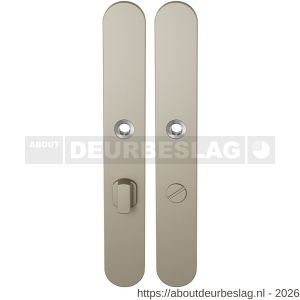 GPF Bouwbeslag Anastasius GPF1170.A4 WC63/8 groot langschild afgerond enkelverend 282x40x8,5 mm WC63/8 grote deurknop Champagne blend - R21012618 - afbeelding 1