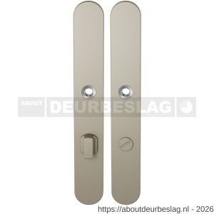 GPF Bouwbeslag Anastasius GPF1170.A4 WC72/8 groot langschild afgerond enkelverend 282x40x8,5 mm WC72/8 grote deurknop Champagne blend - R21012619 - afbeelding 1