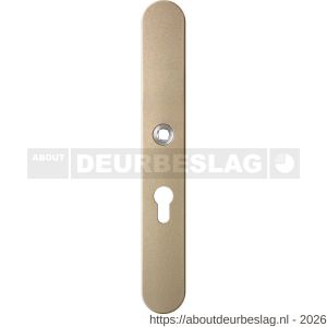GPF Bouwbeslag Anastasius GPF1170.A4R PC55 langschild gatdeel afgerond 282x40x8,5 mm PC55 rechtsdraaiend Champagne blend - R21012614 - afbeelding 1