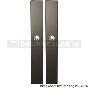 GPF Bouwbeslag Anastasius GPF1175.A1 blind langschild rechthoekig enkelverend 282x40x8,5 mm blind Dark blend - R21012620 - afbeelding 1