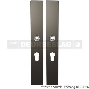 GPF Bouwbeslag Anastasius GPF1175.A1 PC55 langschild rechthoekig enkelverend 282x40x8,5 mm PC55 Dark blend - R21012622 - afbeelding 1