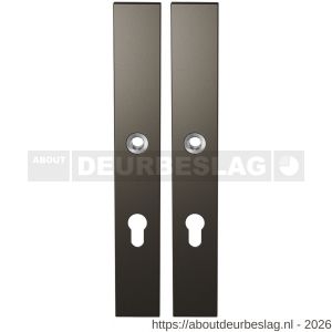 GPF Bouwbeslag Anastasius GPF1175.A1 PC72 langschild rechthoekig enkelverend 282x40x8,5 mm PC72 Dark blend - R21012623 - afbeelding 1