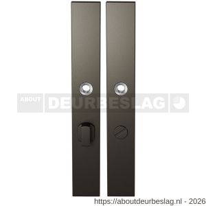 GPF Bouwbeslag Anastasius GPF1175.A1 WC63/8 groot langschild rechthoekig enkelverend 282x40x8,5 mm WC63/8 grote deurknop Dark blend - R21012634 - afbeelding 1