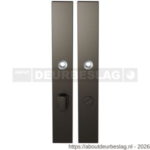 GPF Bouwbeslag Anastasius GPF1175.A1 WC72/8 groot langschild rechthoekig enkelverend 282x40x8,5 mm WC72/8 grote deurknop Dark blend - R21012635 - afbeelding 1