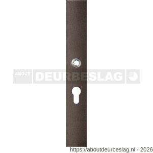 GPF Bouwbeslag Anastasius GPF1175.A1L PC55 langschild gatdeel rechthoekig 282x40x8,5 mm PC55 linkswijzend Dark blend - R21012626 - afbeelding 1