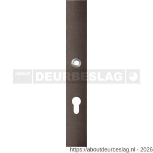 GPF Bouwbeslag Anastasius GPF1175.A1L PC72 langschild gatdeel rechthoekig 282x40x8,5 mm PC72 linkswijzend Dark blend - R21012627 - afbeelding 1
