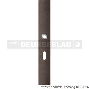 GPF Bouwbeslag Anastasius GPF1175.A1R BB56 langschild gatdeel rechthoekig 282x40x8,5 mm BB56 rechtsdraaiend Dark blend - R21012629 - afbeelding 1