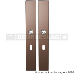 GPF Bouwbeslag Anastasius GPF1175.A2 BB56 langschild rechthoekig enkelverend 282x40x8,5 mm BB56 Bronze blend - R21012637 - afbeelding 1