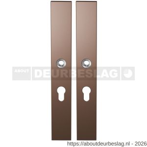 GPF Bouwbeslag Anastasius GPF1175.A2 PC55 langschild rechthoekig enkelverend 282x40x8,5 mm PC55 Bronze blend - R21012638 - afbeelding 1