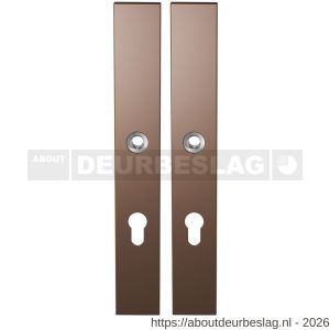 GPF Bouwbeslag Anastasius GPF1175.A2 PC72 langschild rechthoekig enkelverend 282x40x8,5 mm PC72 Bronze blend - R21012639 - afbeelding 1