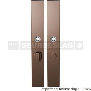 GPF Bouwbeslag Anastasius GPF1175.A2 WC55/8 groot langschild rechthoekig enkelverend 282x40x8,5 mm WC55/8 grote deurknop Bronze blend - R21012648 - afbeelding 1