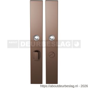 GPF Bouwbeslag Anastasius GPF1175.A2 WC57/5 groot langschild rechthoekig enkelverend 282x40x8,5 mm WC57/5 grote deurknop Bronze blend - R21012649 - afbeelding 1