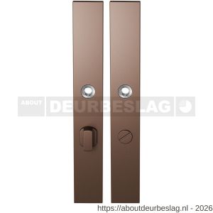 GPF Bouwbeslag Anastasius GPF1175.A2 WC63/8 groot langschild rechthoekig enkelverend 282x40x8,5 mm WC63/8 grote deurknop Bronze blend - R21012650 - afbeelding 1