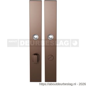 GPF Bouwbeslag Anastasius GPF1175.A2 WC72/8 groot langschild rechthoekig enkelverend 282x40x8,5 mm WC72/8 grote deurknop Bronze blend - R21012651 - afbeelding 1