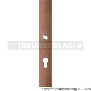 GPF Bouwbeslag Anastasius GPF1175.A2L PC72 langschild gatdeel rechthoekig 282x40x8,5 mm PC72 linkswijzend Bronze blend - R21012643 - afbeelding 1