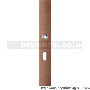 GPF Bouwbeslag Anastasius GPF1175.A2R BB56 langschild gatdeel rechthoekig 282x40x8,5 mm BB56 rechtsdraaiend Bronze blend - R21012645 - afbeelding 1