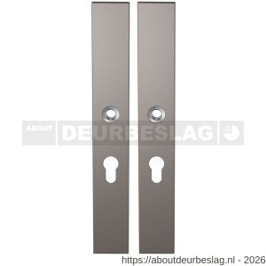 GPF Bouwbeslag Anastasius GPF1175.A3 PC55 langschild rechthoekig enkelverend 282x40x8,5 mm PC55 Mocca blend - R21012654 - afbeelding 1