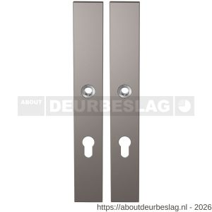 GPF Bouwbeslag Anastasius GPF1175.A3 PC72 langschild rechthoekig enkelverend 282x40x8,5 mm PC72 Mocca blend - R21012655 - afbeelding 1