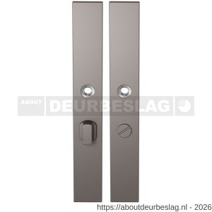 GPF Bouwbeslag Anastasius GPF1175.A3 WC55/8 groot langschild rechthoekig enkelverend 282x40x8,5 mm WC55/8 grote deurknop Mocca blend - R21012664 - afbeelding 1